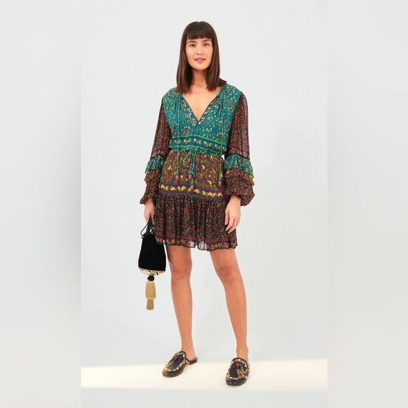 FARM RIO Mix Mini Prints Mini Dress XS - Picture 4 of 15